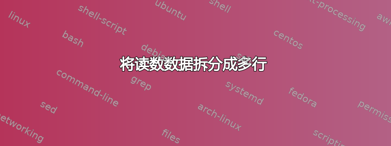 将读数数据拆分成多行