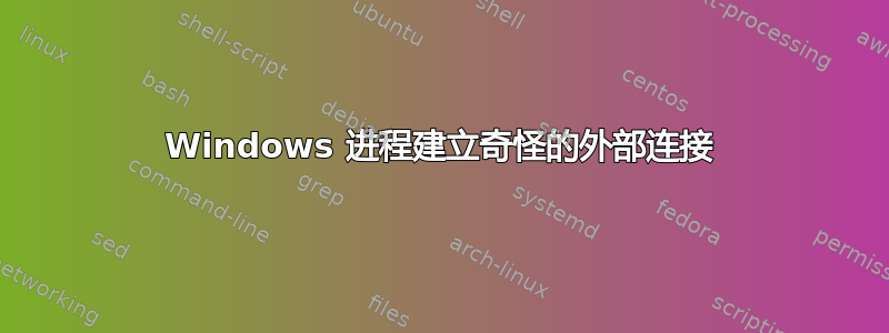 Windows 进程建立奇怪的外部连接