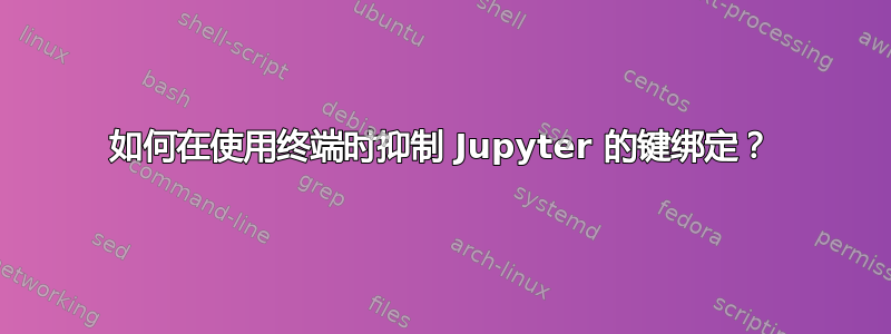 如何在使用终端时抑制 Jupyter 的键绑定？