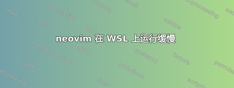 neovim 在 WSL 上运行缓慢