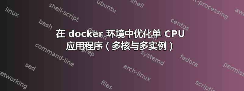 在 docker 环境中优化单 CPU 应用程序（多核与多实例）