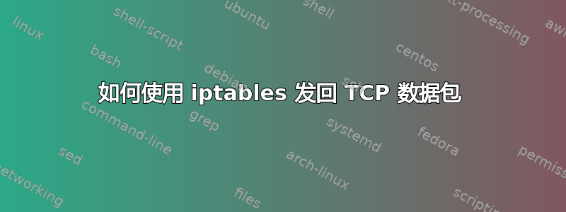 如何使用 iptables 发回 TCP 数据包