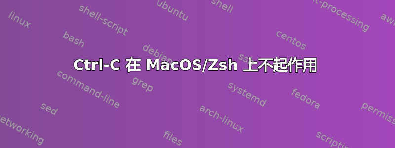 Ctrl-C 在 MacOS/Zsh 上不起作用