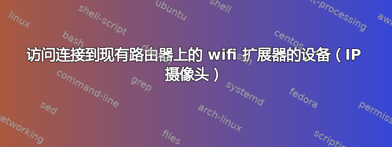 访问连接到现有路由器上的 wifi 扩展器的设备（IP 摄像头）