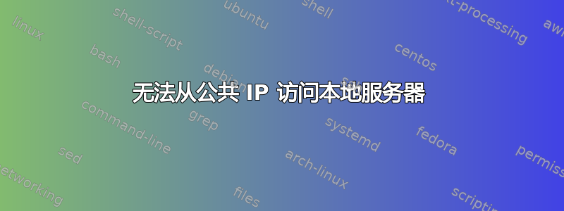 无法从公共 IP 访问本地服务器