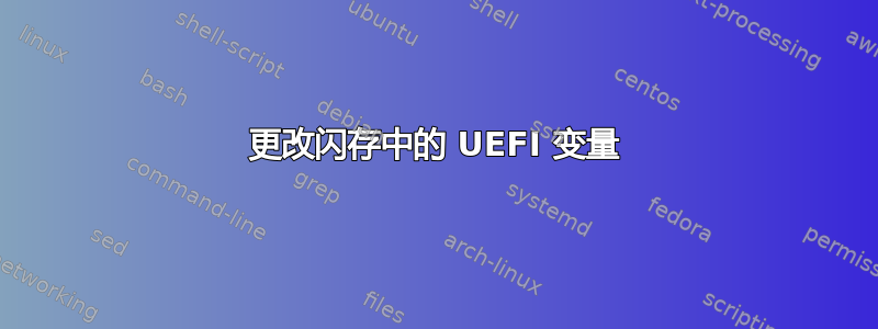 更改闪存中的 UEFI 变量