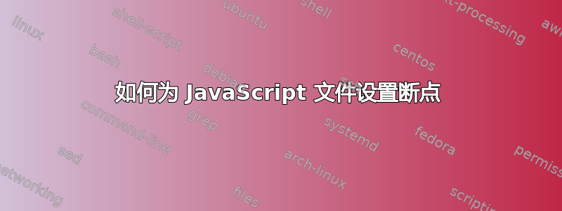 如何为 JavaScript 文件设置断点