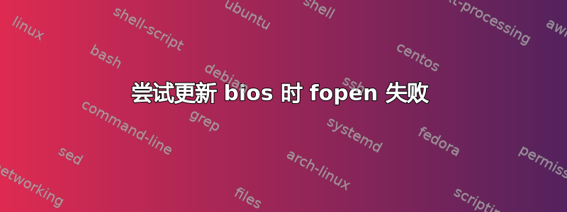 尝试更新 bios 时 fopen 失败