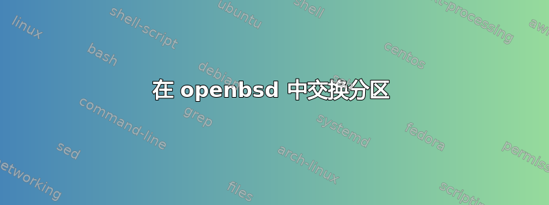 在 openbsd 中交换分区