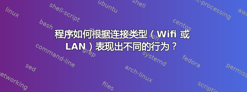 程序如何根据连接类型（Wifi 或 LAN）表现出不同的行为？