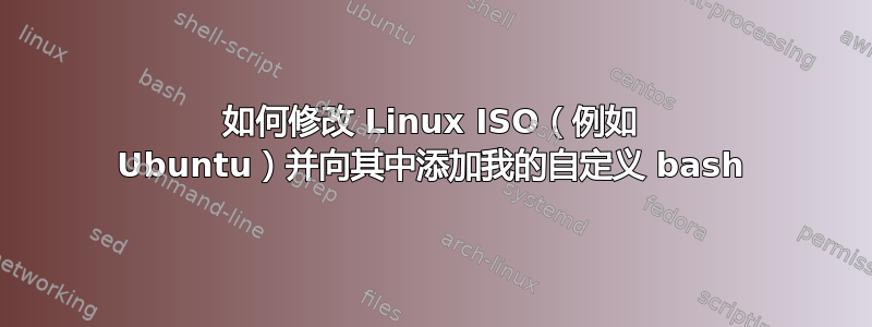 如何修改 Linux ISO（例如 Ubuntu）并向其中添加我的自定义 bash