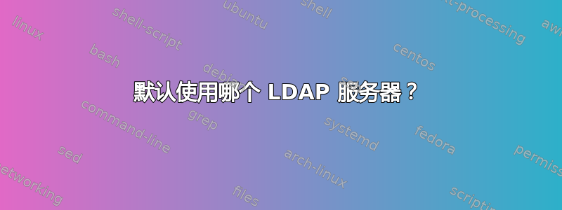 默认使用哪个 LDAP 服务器？