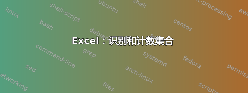 Excel：识别和计数集合