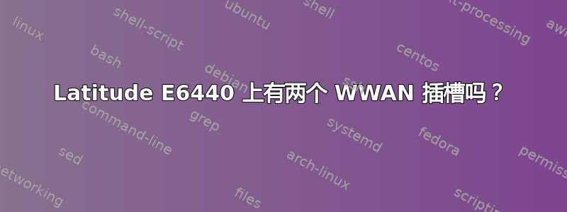 Latitude E6440 上有两个 WWAN 插槽吗？