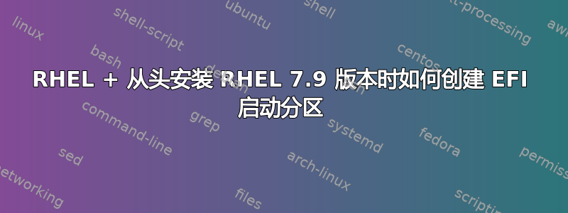 RHEL + 从头安装 RHEL 7.9 版本时如何创建 EFI 启动分区