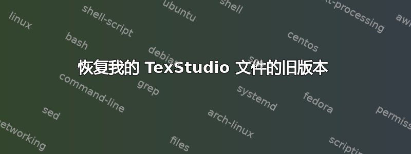 恢复我的 TexStudio 文件的旧版本