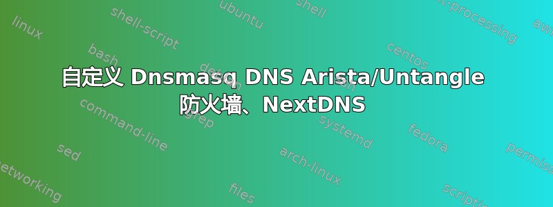 自定义 Dnsmasq DNS Arista/Untangle 防火墙、NextDNS