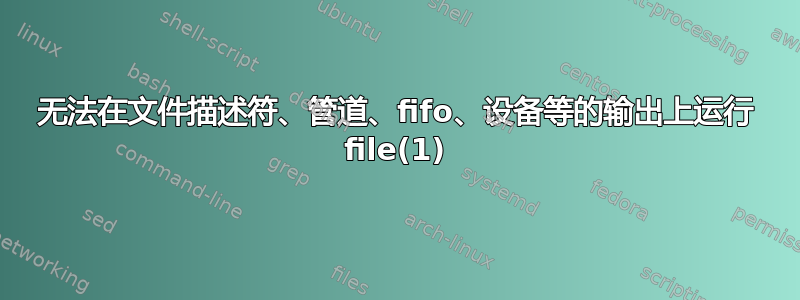 无法在文件描述符、管道、fifo、设备等的输出上运行 file(1)