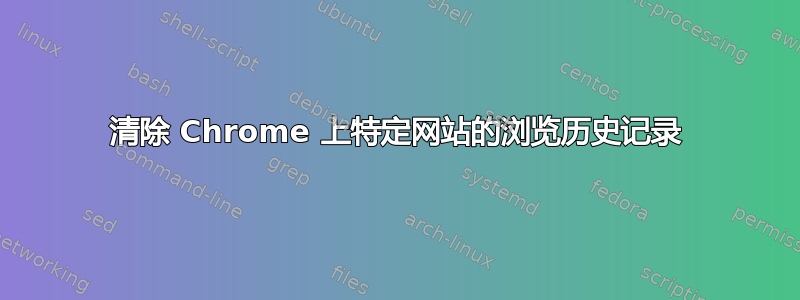 清除 Chrome 上特定网站的浏览历史记录