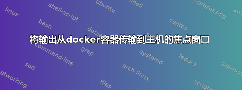 将输出从docker容器传输到主机的焦点窗口