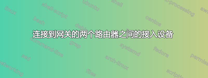 连接到网关的两个路由器之间的接入设备