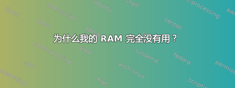 为什么我的 RAM 完全没有用？