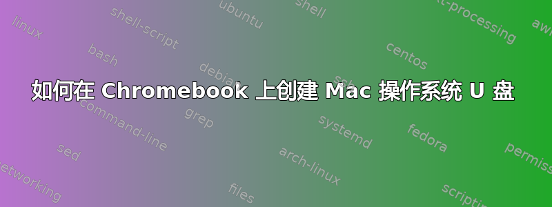 如何在 Chromebook 上创建 Mac 操作系统 U 盘