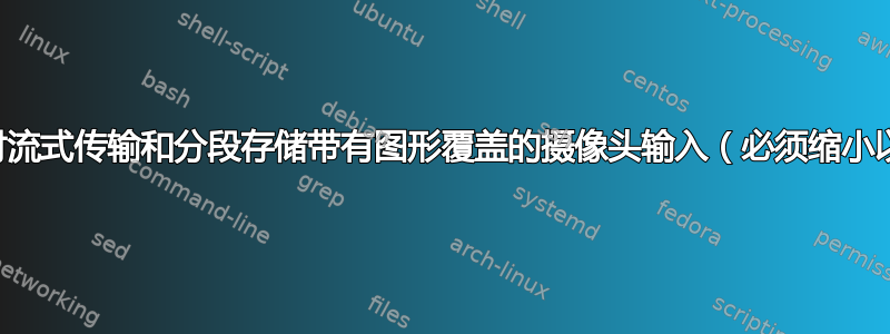 尝试同时流式传输和分段存储带有图形覆盖的摄像头输入（必须缩小以适应）