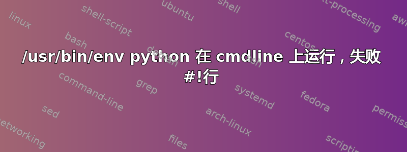 /usr/bin/env python 在 cmdline 上运行，失败 #!行