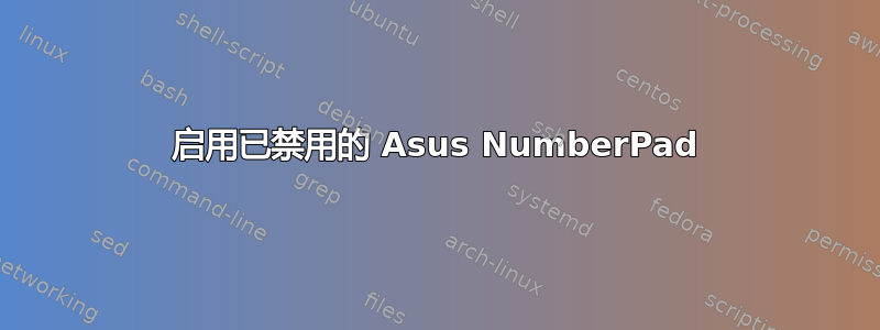 启用已禁用的 Asus NumberPad