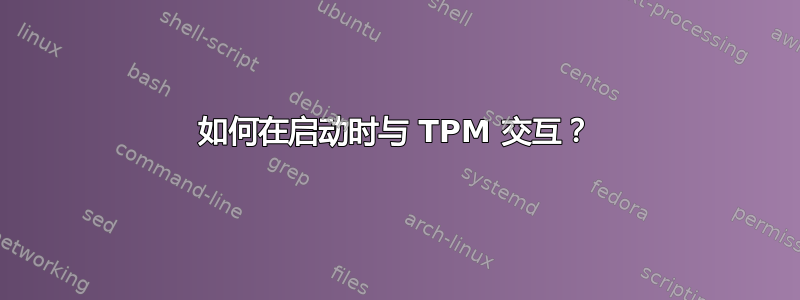 如何在启动时与 TPM 交互？