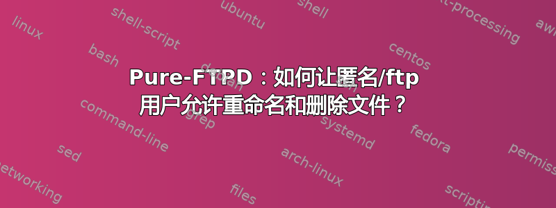 Pure-FTPD：如何让匿名/ftp 用户允许重命名和删除文件？