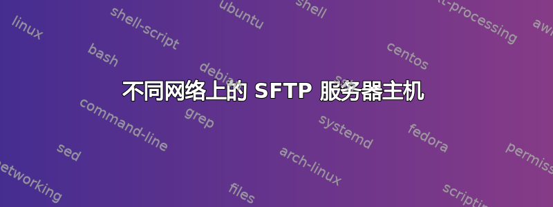 不同网络上的 SFTP 服务器主机