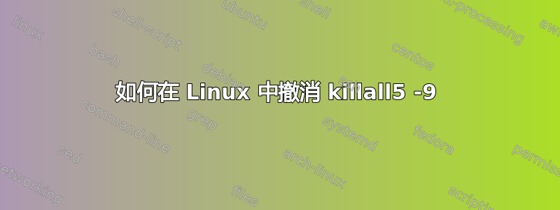 如何在 Linux 中撤消 killall5 -9