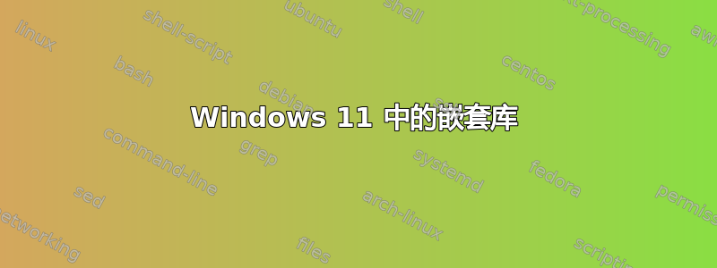 Windows 11 中的嵌套库