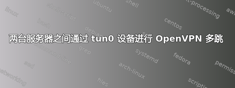 两台服务器之间通过 tun0 设备进行 OpenVPN 多跳