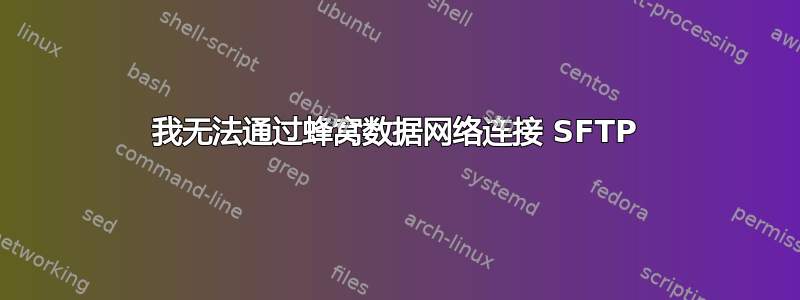 我无法通过蜂窝数据网络连接 SFTP