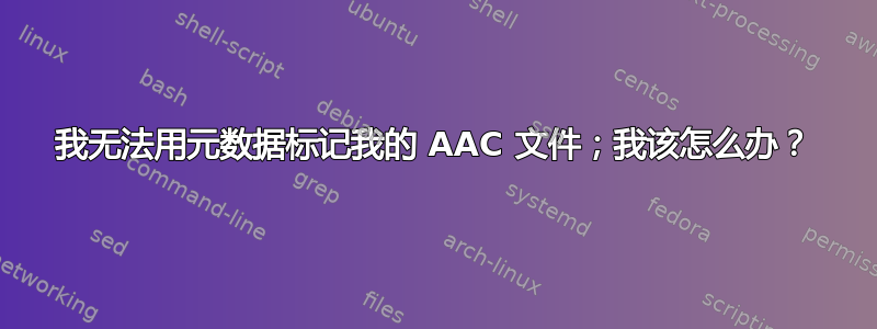 我无法用元数据标记我的 AAC 文件；我该怎么办？