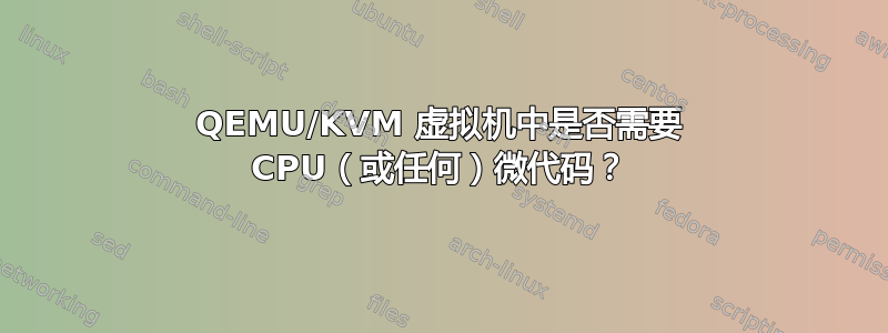 QEMU/KVM 虚拟机中是否需要 CPU（或任何）微代码？