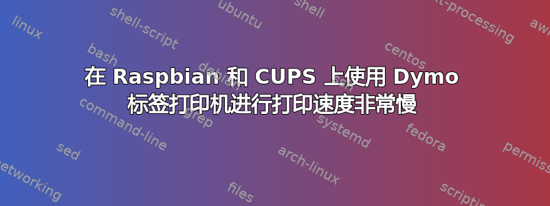 在 Raspbian 和 CUPS 上使用 Dymo 标签打印机进行打印速度非常慢