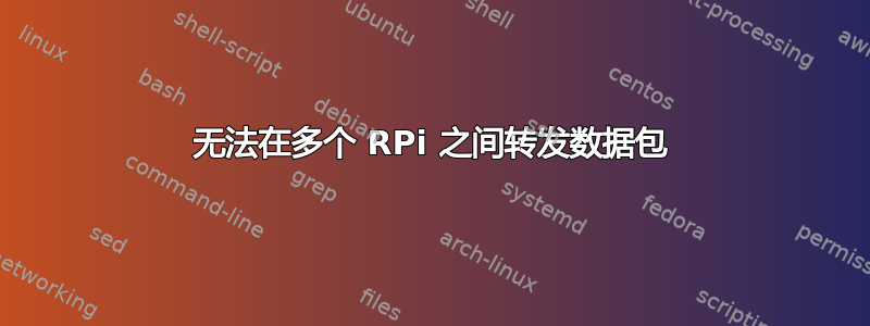 无法在多个 RPi 之间转发数据包