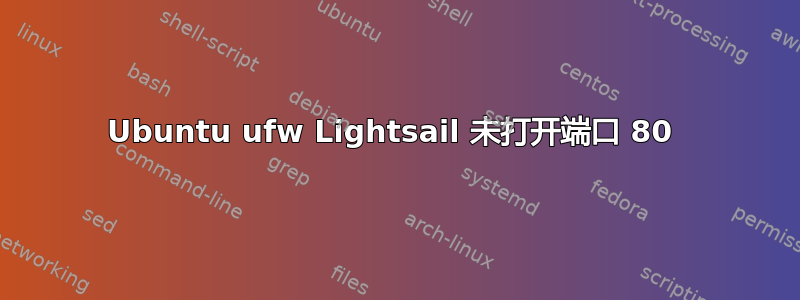 Ubuntu ufw Lightsail 未打开端口 80 