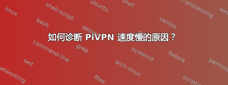 如何诊断 PiVPN 速度慢的原因？