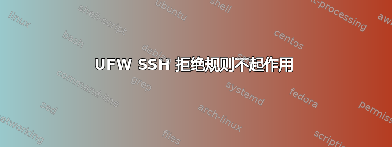 UFW SSH 拒绝规则不起作用