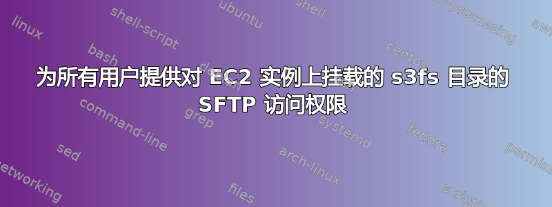 为所有用户提供对 EC2 实例上挂载的 s3fs 目录的 SFTP 访问权限