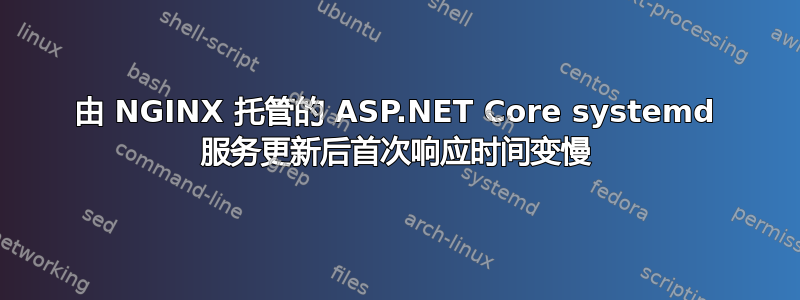 由 NGINX 托管的 ASP.NET Core systemd 服务更新后首次响应时间变慢