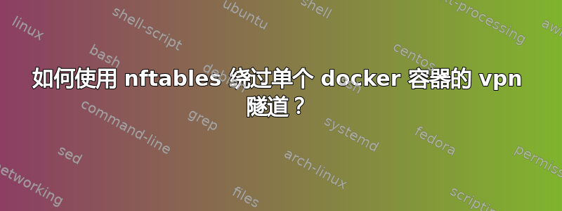 如何使用 nftables 绕过单个 docker 容器的 vpn 隧道？