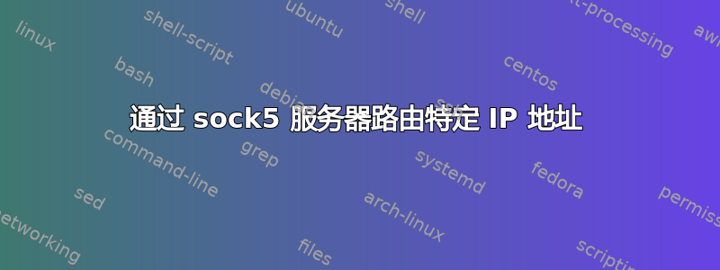 通过 sock5 服务器路由特定 IP 地址