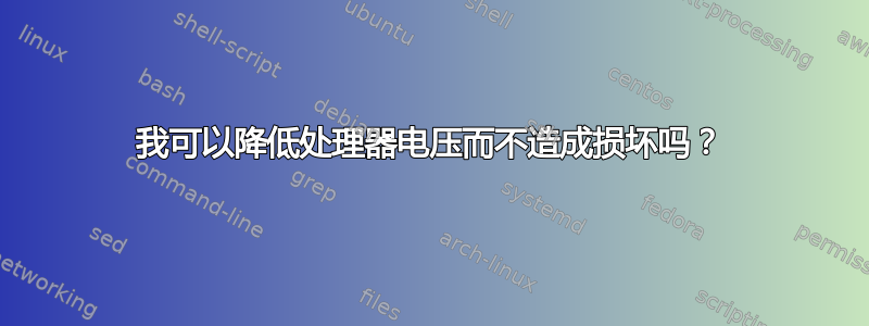 我可以降低处理器电压而不造成损坏吗？