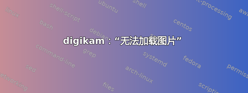 digikam：“无法加载图片”